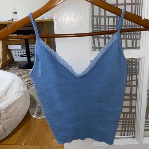 Brandy Melville blue lace detailed tank